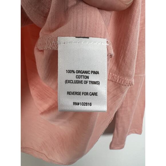 Garnet Hill Women's Small Long Sleeve Crew Neck Top 100% Organic Pima Cotton Tee - Picture 7 of 10